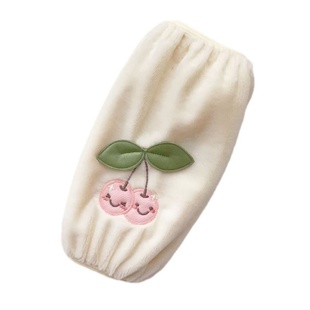 2025新女中长款袖套毛绒保暖羽绒服专用办公室大学生护袖白色可爱