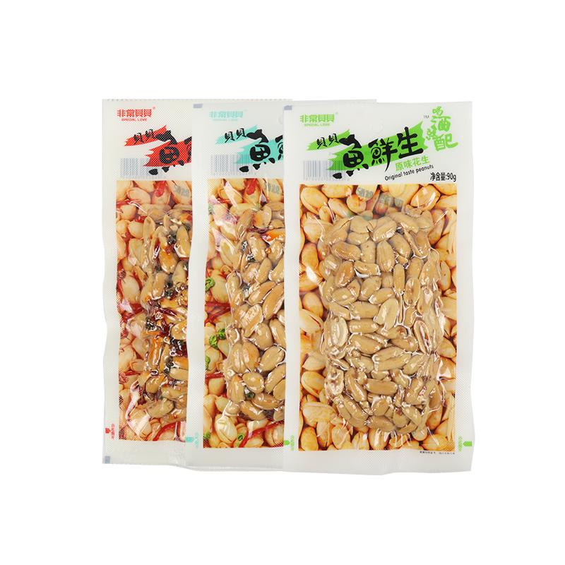 90g*6袋鱼鲜生花生麻辣花生米藤椒香酥下酒菜油炸花生真空装零食