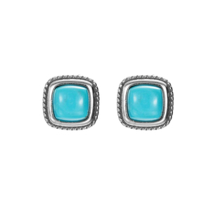 藏式复古耳钉男小巧精致轻奢男式耳骨钉男士方形设计男生高级耳饰