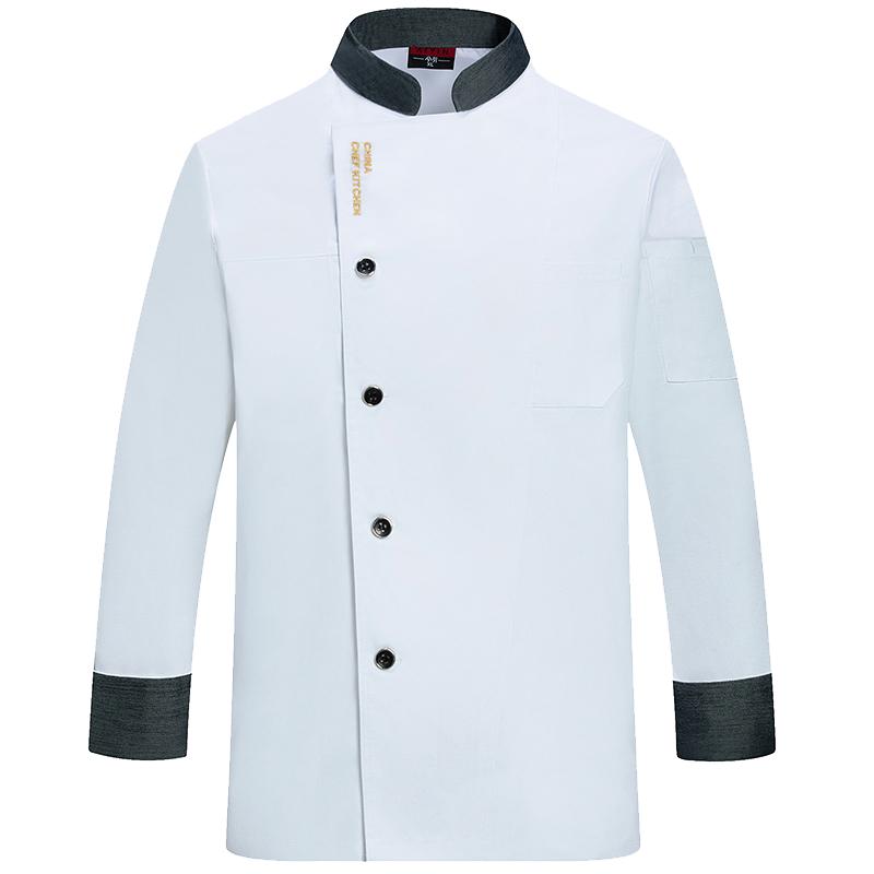 2025新厨师服长袖男酒店后厨房中西餐饮厨师工作服女短袖服装定制
