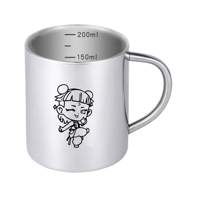 316哪吒创意刻字不锈钢水杯