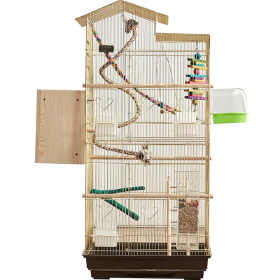 宠儿新家电镀土豪金鹦鹉鸟笼