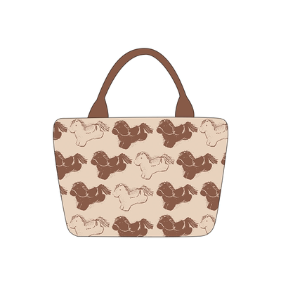 尼睿撞色小马日常手提包