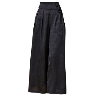 专柜香云纱高端女装正品旗舰店2026春夏新款大码宽松桑蚕丝裙裤子