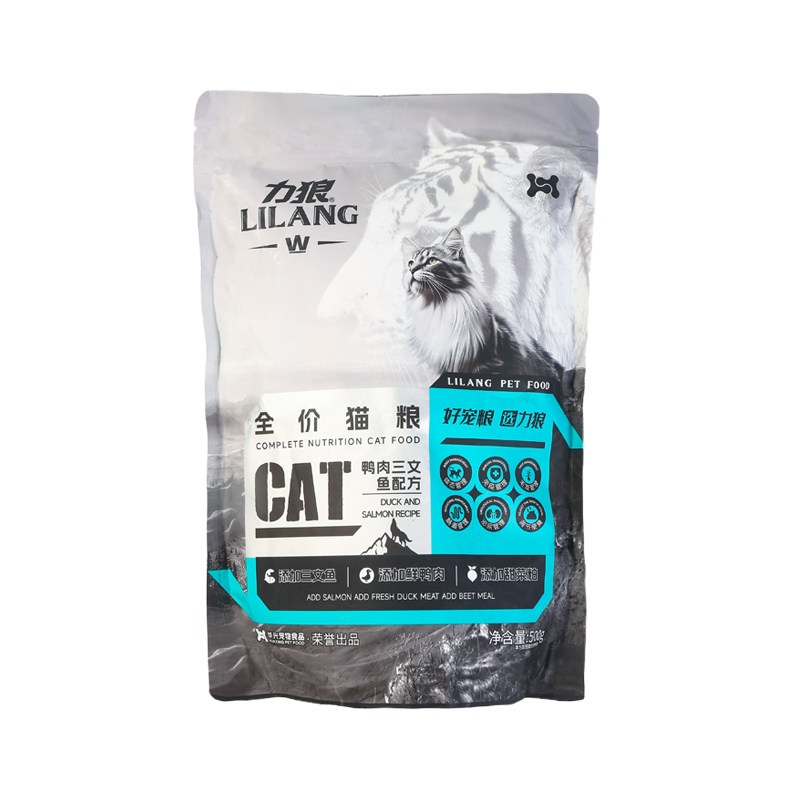 猫粮力狼低盐美毛全阶段