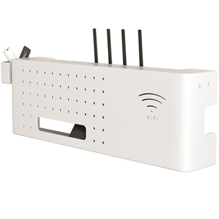 wifi路由器收纳盒机顶盒隐藏置物架插排电线理线器碳钢遮丑壁挂架