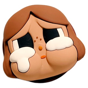 可爱立体哭娃HelloKitty头像磁吸支架适用MagSafe苹果华为背贴磁吸手机强力吸附固定桌面可伸缩气囊便携带女