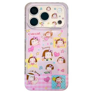 lilihouse韩国ins可爱搞怪慕斯粉女孩插画支架17适用17pro苹果17ProMax手机壳iPhone16全包15新款14Pro保护套