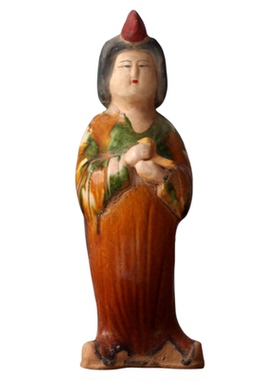 陶俑唐代仕女胖妞客厅博古架摆件