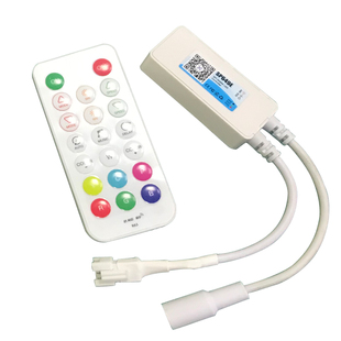 LED智能蓝牙幻彩控制器低压七彩RGB灯带音乐节奏同步调光器SP648E