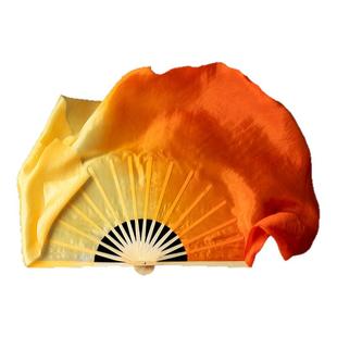心尖尖剧目扇子舞蹈扇真丝双面山东秧歌丝巾民间跳舞专用表演道具