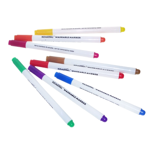 科灵可水洗布艺彩绘笔马克笔彩色适纺织布料T恤服装鞋子帆布袋DIY创作临时标记涂鸦笔浸泡可洗记号笔