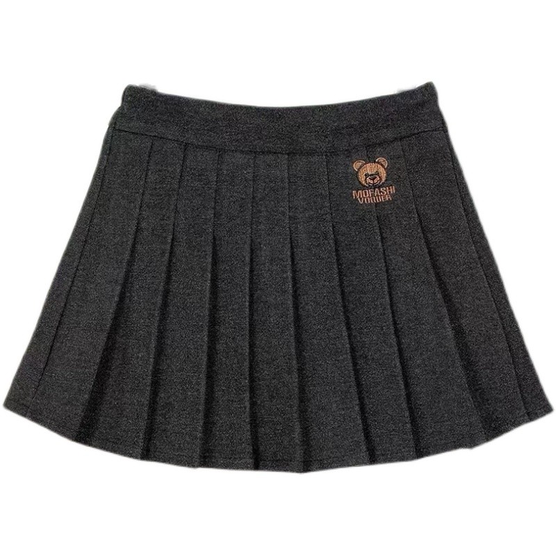 女童半身裙百褶裙秋冬款2025儿童洋气百搭西装短裙女孩学院风裙子
