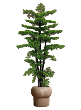 假绿植迎客松仿生植物室内