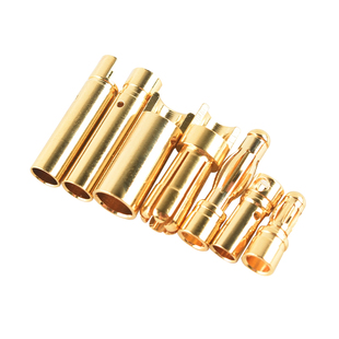 4mm香蕉插头3.5mm 航模30A45A80A100A镀金电机电调多轴连接器模型