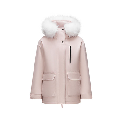 森马休闲时尚棒球领轻薄羽绒服女