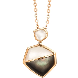 EMPHASIS艾斐诗「合」系列18K玫瑰金吊坠镶嵌贝母不含链90959P