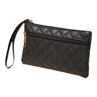 菱格钱包女士长款时尚手机手拿包多功能包包大容量零钱包小众设计