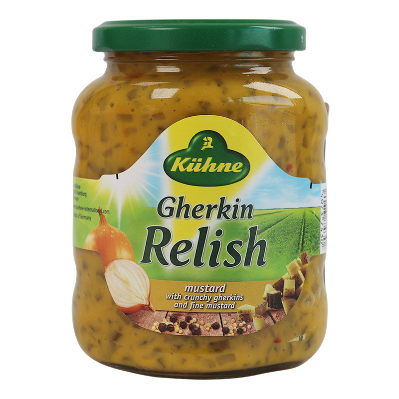 Gherkin Relish德国进口冠利芥末辣味酸甜青瓜蓉汉堡酱腌黄瓜350g