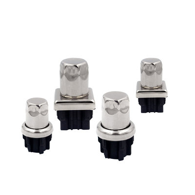 可调节胶脚不锈钢家具桌椅肠粉机腿套方管圆管脚塞增高半钢塑料垫