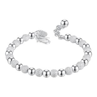 珠缘999纯银手链女纯银手镯女生纯银ins小众设计感转运珠新年礼物