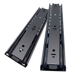 加厚抽屉滑轨不锈钢静音三节轨橱柜阻尼缓冲导轨衣柜滑道反弹轨道