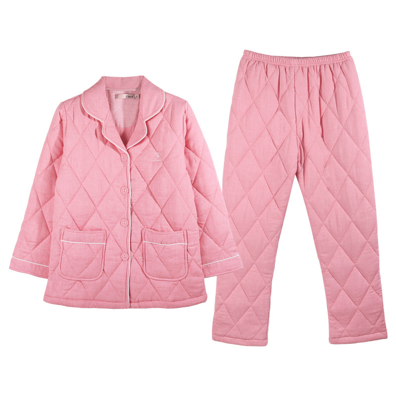 三层加厚夹棉家居服达尔丽特价女