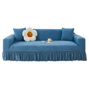 2025新款裙边沙发套全包卍能套通用防猫抓直排三人防滑弹力保护罩