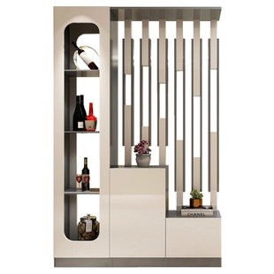 简约现代双面多功能屏风入户玄关隔断柜客厅装饰柜进门鞋柜酒柜