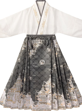 乌扣照君女童汉服马面裙