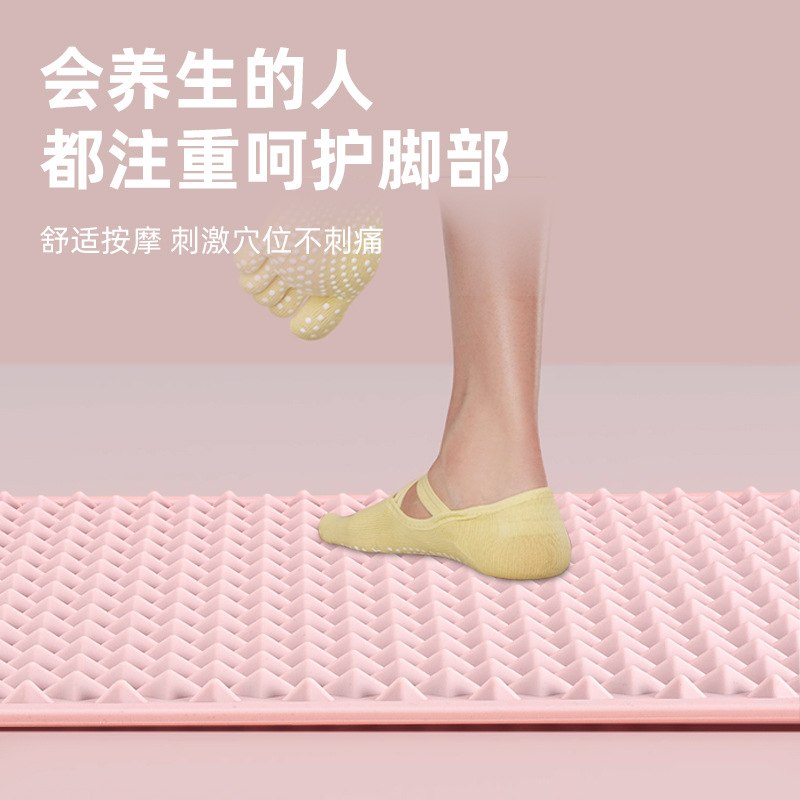 双面脚垫软硅胶指压板垫按摩加厚趾压板防滑垫挂脚底孔足底慢跑