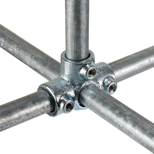 20mm4分镀锌铁管连接件铁管接头框架两通三通展架货架护栏紧固件