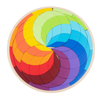 蒙特梭利教具彩虹拼图