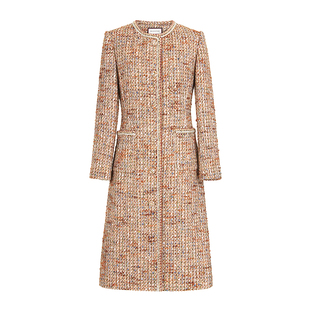 朗姿/MOJO AVENUE莫佐金秋浮光小香风高级感外套中长款2025