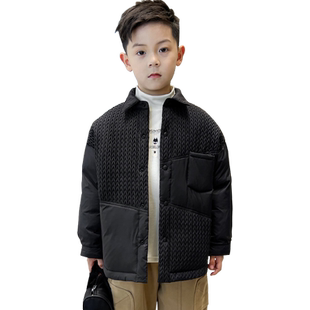 男童羽绒服2026新款外套儿童洋气冬装保暖中大童潮流帅气6-12岁