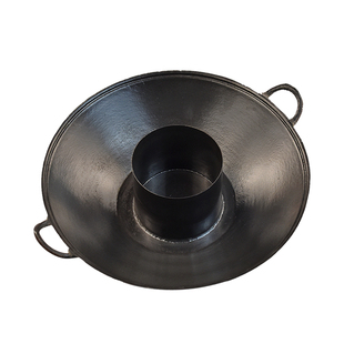 重庆九宫格铸铁老火锅免油制商用锅具氮化搪瓷双耳鸳鸯子母火锅盆