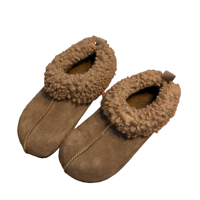 羊羔毛真皮大头松糕厚底雪地靴