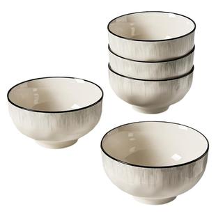 陶瓷米饭碗家用2025新款高级感餐具吃饭碗盘子碗碟套装小碗高颜值