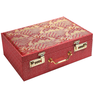 订婚彩礼现金礼盒高档密码锁聘金提亲结婚婚礼礼金箱20万彩礼箱