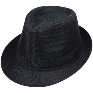 礼帽男款夏季绅士帽遮阳帽爵士帽太阳帽英伦表演舞台帽子小礼帽