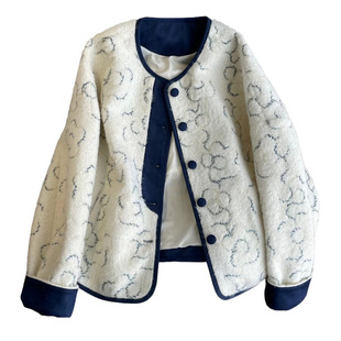 欧货米白小香风羽绒服女2025秋冬新款高级感羽绒内胆毛呢外套上衣