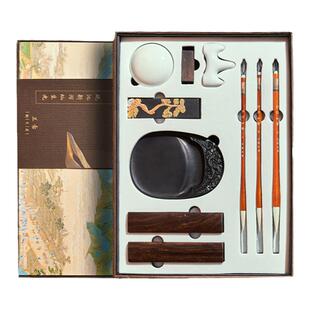 文房四宝精品套装笔墨纸砚初学者学生入门套装礼品礼盒兼毫书法毛笔字练字专业高档墨条砚台用品送礼物随手礼