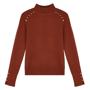 加绒毛衣女款2025新款冬季半高领打底内搭针织衫加厚保暖外穿上衣