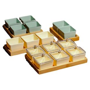 北欧风家用零食坚果盘分格水果盘商用开店试吃盒酒店糖果瓜子果篮