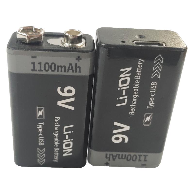 9V电池USB-C充电电池6F22玩具麦克风话筒万用表电池Type-C 5V充电