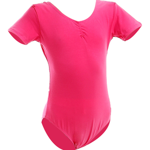 儿童成人短袖棉体操服女童芭蕾体服体操比赛服连体服练功服形体服