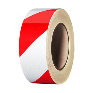 反光警示胶带地面标识地贴纸黄色防水注意安全反光膜贴条车库高架护栏交通安全警戒夜间防撞反光红白不留胶痕