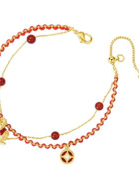 本命年招财红绳手链新年礼物