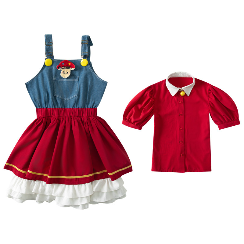 久命猫马里奥cos洛丽塔超级玛丽服装成人女采蘑菇的小姑娘Lolita
