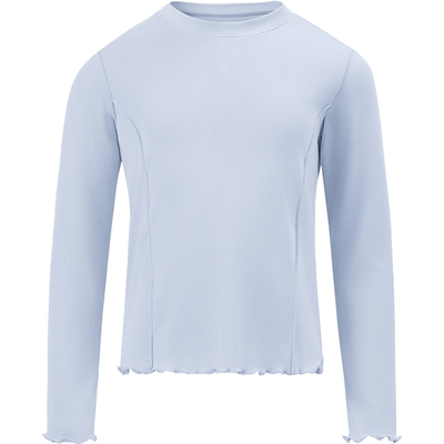 本来BENLAI女童圆领运动透气木耳边长袖T恤衫2026春新款BTT460003